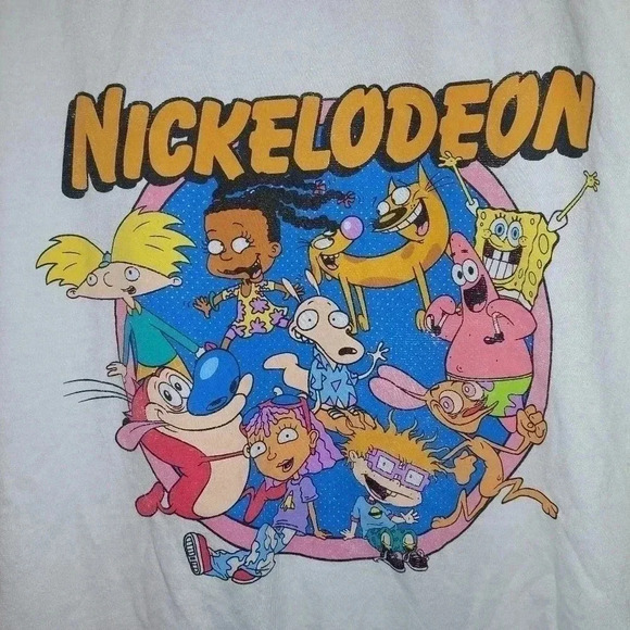 Nickelodeon Cartoons Rugrats Spongebob Characters Shirt Sz 2XL 2021 Viacom - Picture 3 of 5